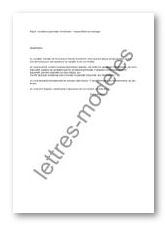 Modèle et exemple de lettres type : Conditions d 