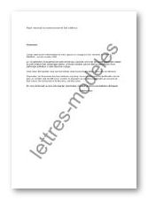 Modèle et exemple de lettres type : Demande de 
