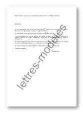 Modèle et exemple de lettres type : Désaccord d'un Modèle et exemple de lettres type : Désaccord d'un