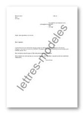 Modèle et exemple de lettres type : État signalétique et 