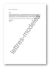 Modèle et exemple de lettres type : Mail - choix d'un 
