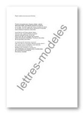 Modèle et exemple de lettres type : Petites annonces pour 