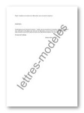 Modèle et exemple de lettres type : Résiliation location 